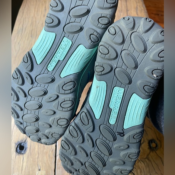 Merrell Kids Boots Velcro Closure Size 4M Blue Grey - Picture 9 of 11